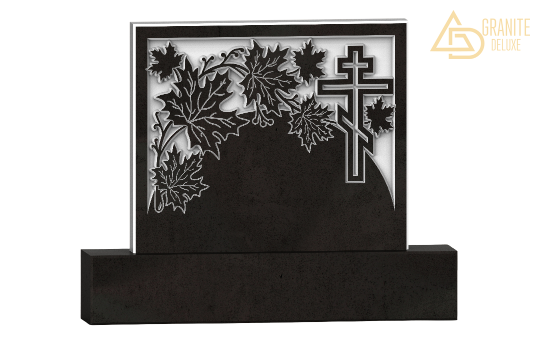 Резной памятник «Клён и крест» 1157