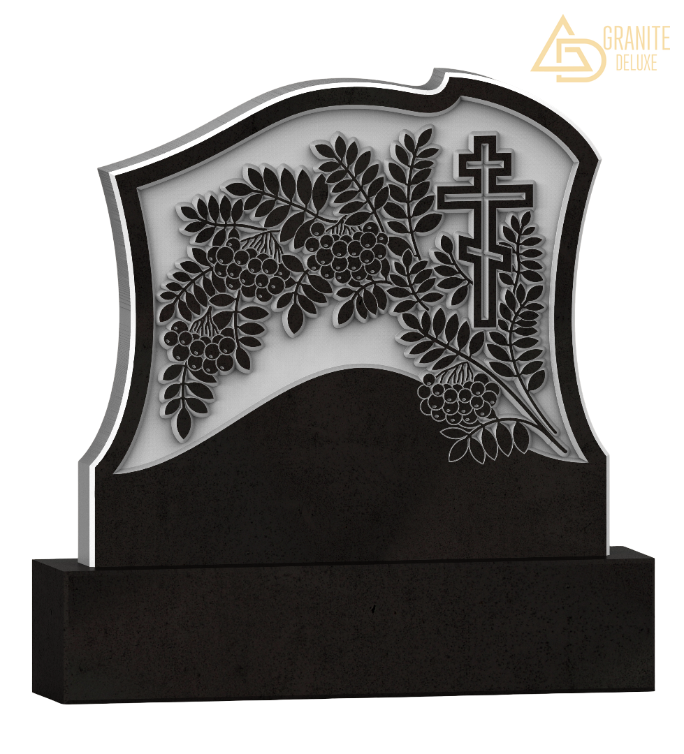 Резной памятник «Папоротник у креста» 1160