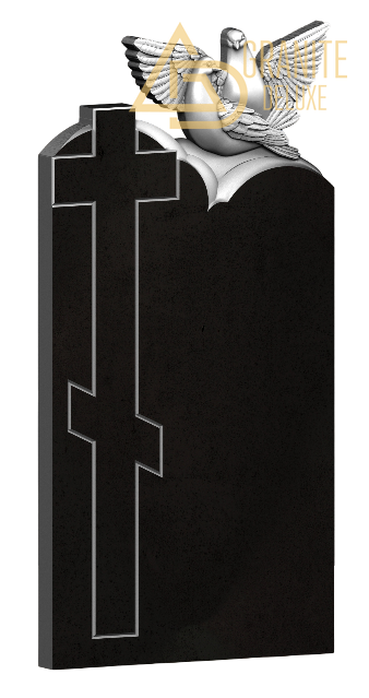 Резной памятник «Голубки на кресте» 1199