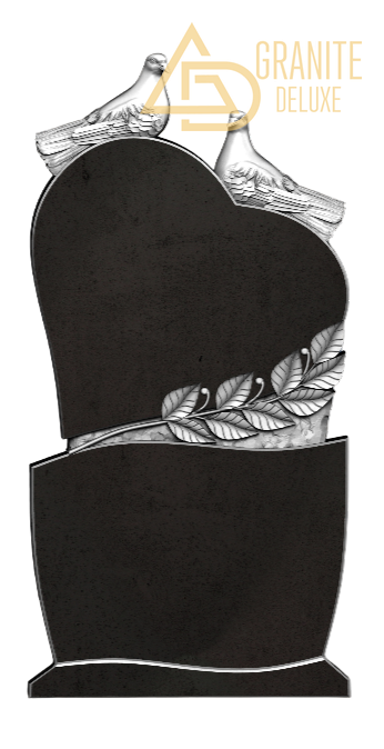 Резной памятник «Сердце и голубки» 1201