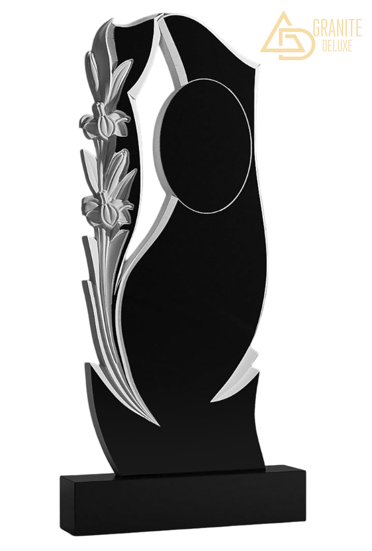 Резной памятник «Два цветка» 1337