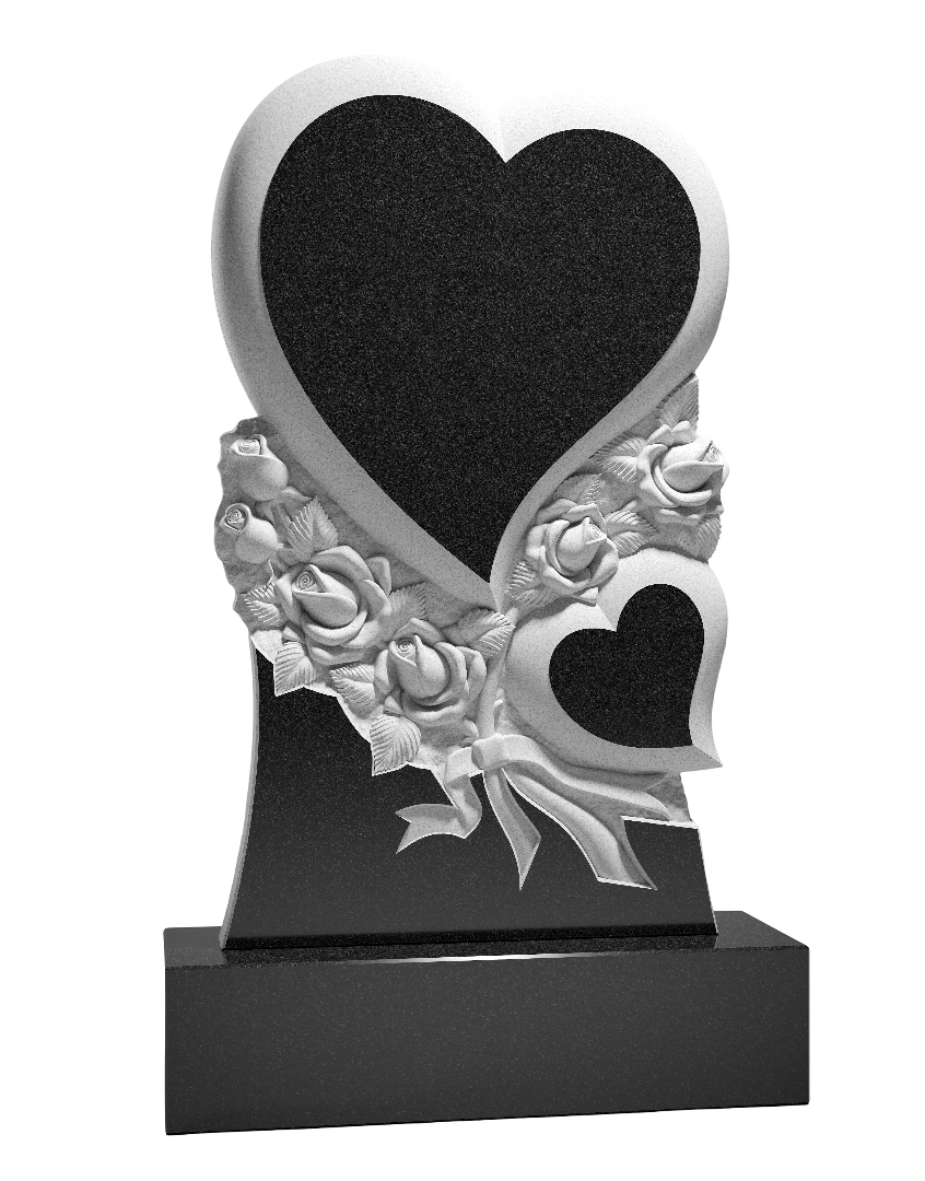 Резной памятник «Сердца и розы» 1668